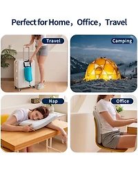 Piscifun Memory Foam Camping Travel Nap Pillow Washable Breathable Cover Support Neck Shoulder Back