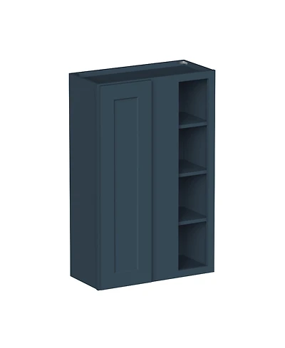 Boyel Living 42 Inch Height Standard Corner Wall Cabinets, Ready to Assemble Kitchen Cabinet with Solid Wood Frame, Soft-Close Slides and Hinge