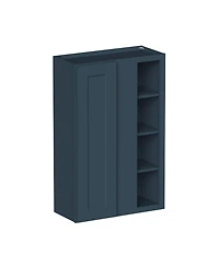 Boyel Living 42 Inch Height Standard Corner Wall Cabinets, Ready to Assemble Kitchen Cabinet with Solid Wood Frame, Soft-Close Slides and Hinge