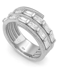 And Now This Cubic Zirconia Silver Plated Coil Ring, Macy's Exclusive