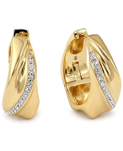 And Now This Crystal Hinged Hoop Earrings