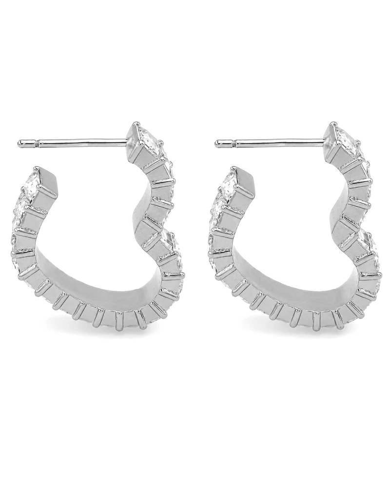And Now This 18k Gold Plated Brass Heart Hoop Earrings, Macy's Exclusive
