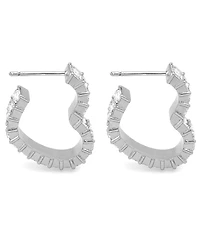 And Now This 18k Gold Plated Brass Heart Hoop Earrings, Macy's Exclusive