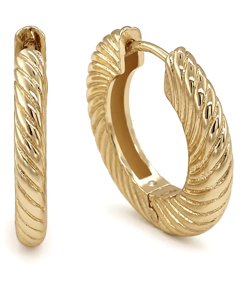 And Now This Textured Hinged Hoop Earrings