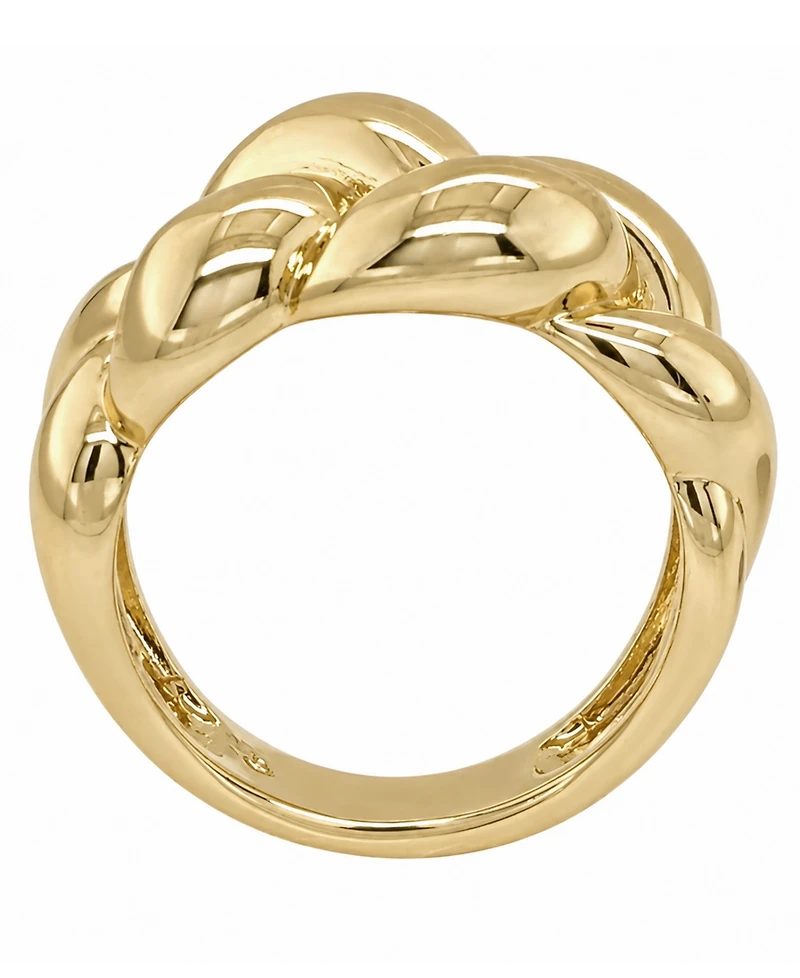And Now This Silver Plated or 18k Gold Brass Puff Braided Ring