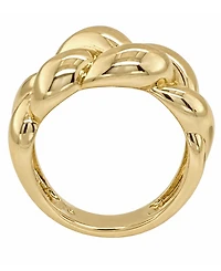And Now This Silver Plated or 18k Gold Brass Puff Braided Ring