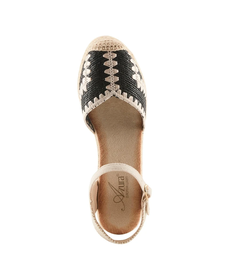 Azura Women's Adrina Espadrille Wedge with Rope Sole