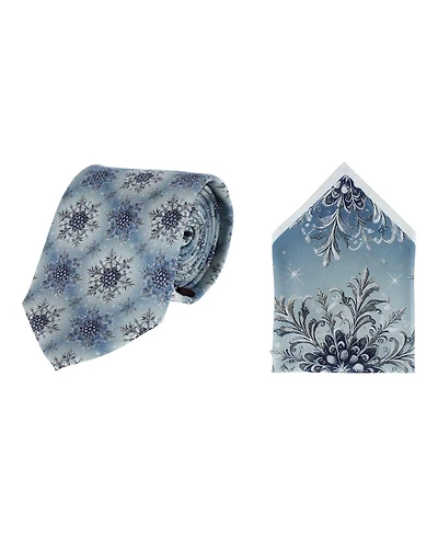 Trafalgar Men's Clarence The Classy Snowflake Silk Holiday Bundle