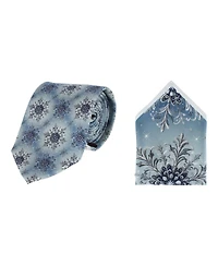 Trafalgar Men's Clarence The Classy Snowflake Silk Holiday Bundle