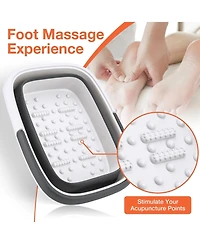 Piscifun Foldable Portable Foot Bath Tub with Massage Points Large Capacity Spa Soaking Bucket