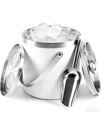 Piscifun 3 Liter Double Wall Stainless Steel Ice Bucket With Scoop Lid For Cocktail Bar Parties Camping