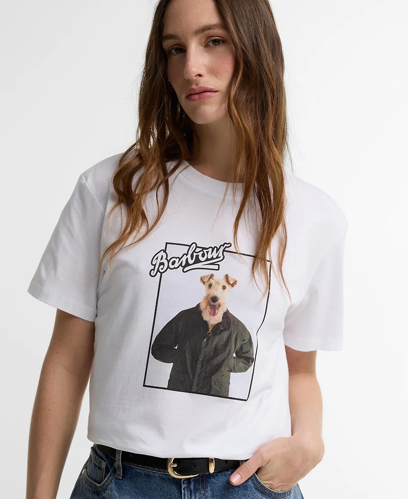 Barbour Women's Mariana Dog Graphic Crewneck T-Shirt
