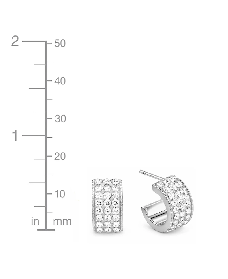 And Now This 2-Pc. Cubic Zirconia 18k Silver Plated Hoop and Stud Earrings Set, Macy's Exclusive