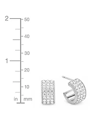 And Now This 2-Pc. Cubic Zirconia 18k Silver Plated Hoop and Stud Earrings Set, Macy's Exclusive