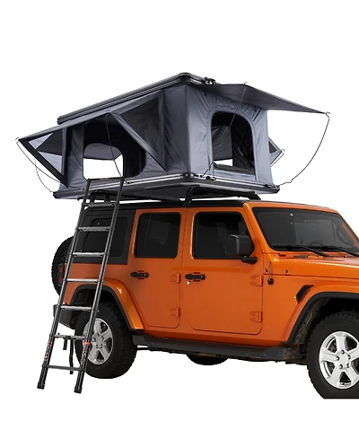 Sevorley Aluminum Hard Shell Rooftop Tent for 2-3 Person with Led Light, 2 Windows and Mattress