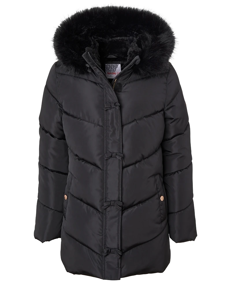 Kensie Girl Girls' 6-16 Bow Hooded Puffer Jacket