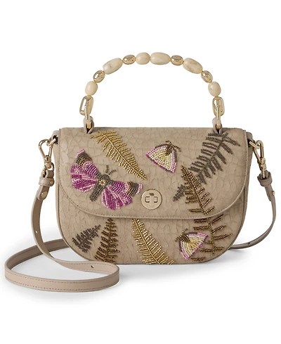 Brahmin Portia Woodland Small Leather Crossbody Handbag