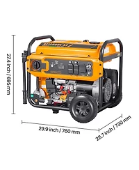 Sevorley 13500W Peak Dual Fuel Portable Generator with Electric Start and Co Sensor