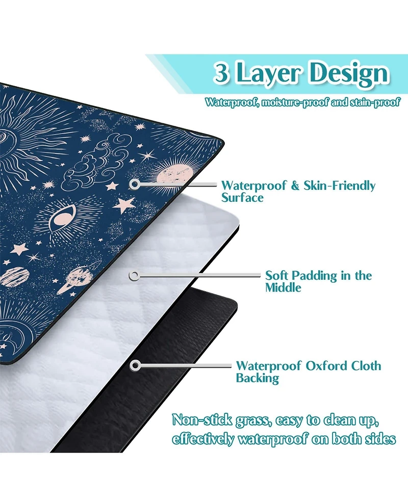 Piscifun Waterproof Foldable Picnic Blanket 3 Layer Sand proof Oversized Outdoor Mat For Camping Beach Travel