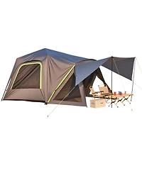 Sevorley Suv Camping Tent for 5-8 Person, 10x10 ft Waterproof PU2000mm Tent with Shade Awning
