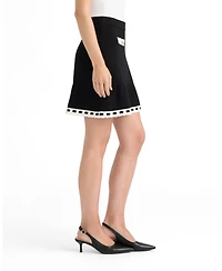 Ellen Tracy Women's Knit Skirt with Contrast Trim