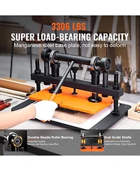 Sevorley Manual Leather Cutting Machine with 14.2 x 10.2 in Embossing Plate