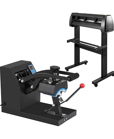 Sevorley Vinyl Cutter Plotter and Cap Heat Press Combo with Stand