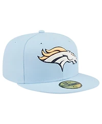 New Era Men's Coastal Blue Denver Broncos 59FIFTY Fitted Hat