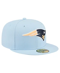 New Era Men's Coastal Blue England Patriots 59FIFTY Fitted Hat