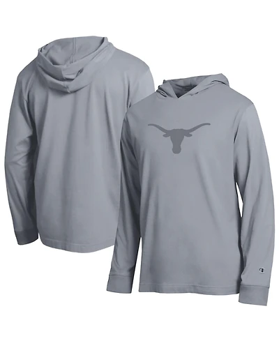 Champion Men's Gray Texas Longhorns Tonal All-Star Long Sleeve Hooded T-Shirt