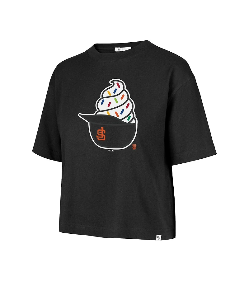 47 Brand Women's Black San Francisco Giants Ice Cream Helmet T-Shirt