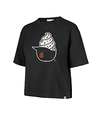 47 Brand Women's Black San Francisco Giants Ice Cream Helmet T-Shirt