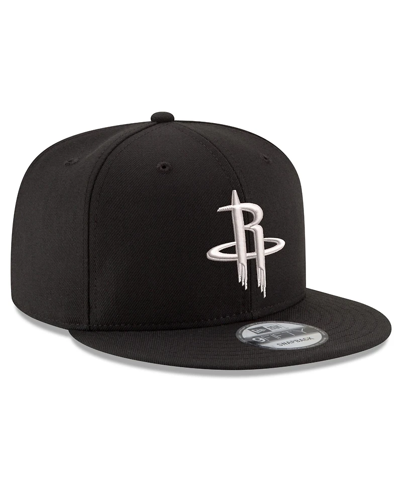 New Era Men's Black Houston Rockets 9FIFTY Snapback Hat