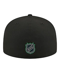 New Era Men's Black Dallas Stars Color Pop 59FIFTY Fitted Hat