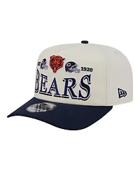 New Era Men's Cream/Navy Chicago Bears A-Frame 9FIFTY Snapback Hat