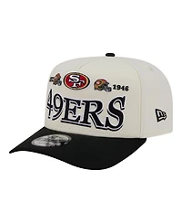 New Era Men's Cream/Black San Francisco 49ers A-Frame 9FIFTY Snapback Hat