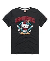 Homage Men's and Women's Charcoal Arizona Diamondbacks Hello Kitty Tri-Blend T-Shirt