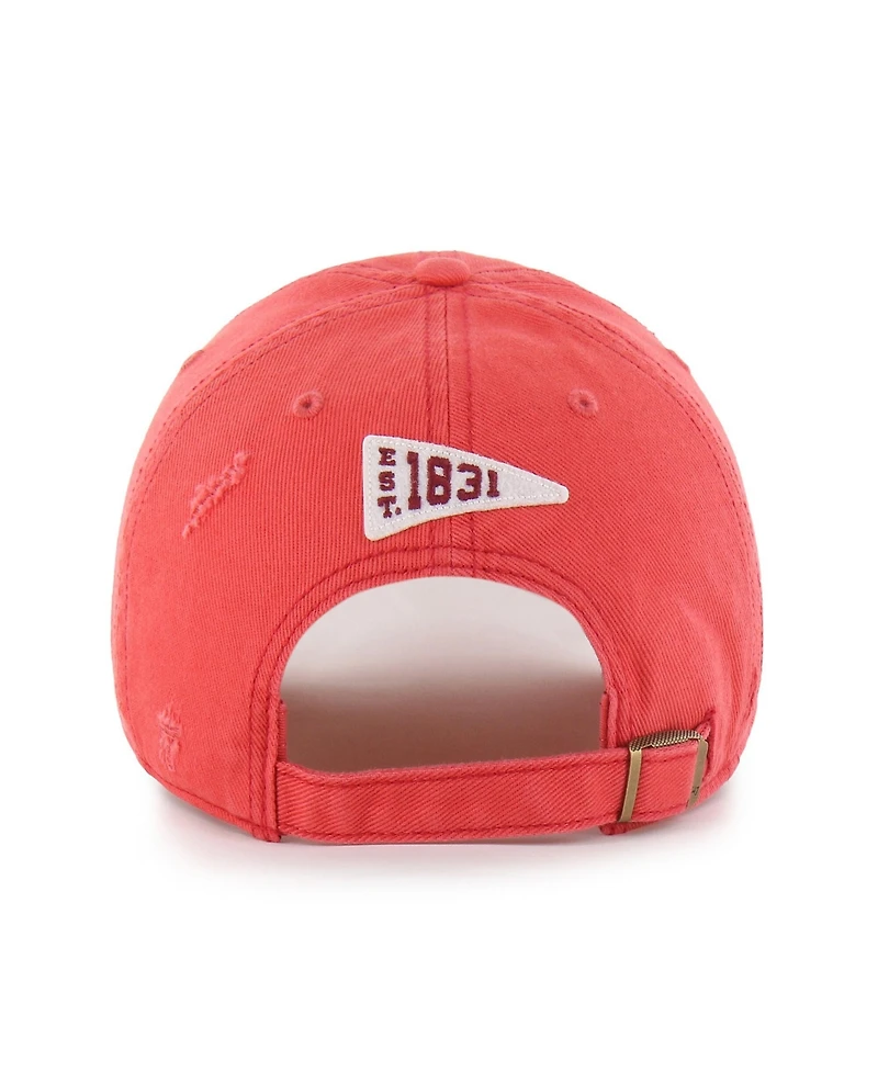 47 Brand Men's and Women's Crimson Alabama Crimson Tide Well-Worn Seymore Clean Up Adjustable Hat