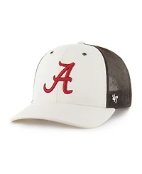 Carhartt X ''47 Men's Natural/Brown Alabama Crimson Tide Undyed Trucker Adjustable Hat