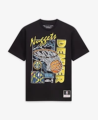 Mitchell & Ness Men's Black Denver Nuggets Lightning Swish T-Shirt