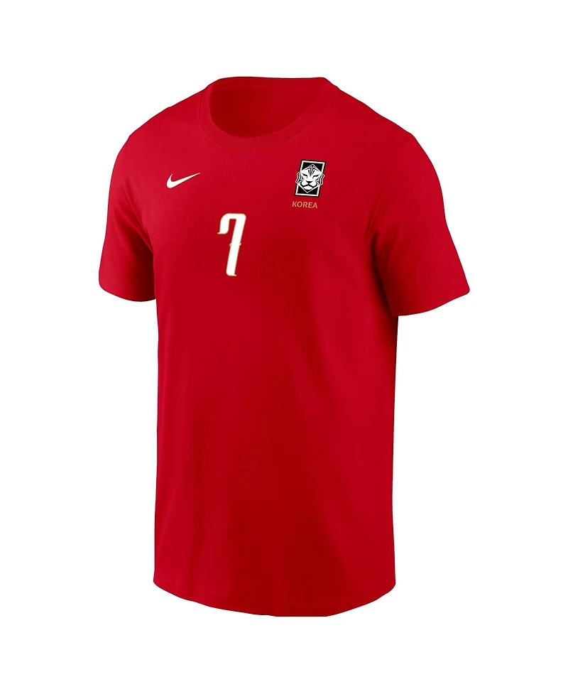 Nike Men's Son Heung-Min Red South Korea National Team Name Number T-Shirt