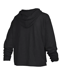 Pressbox Women's Black Tennessee Volunteers Castillo Slub Waist Length Long Sleeve Hooded T-Shirt