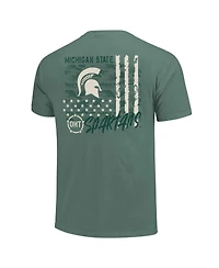 Image One Men's Green Michigan State Spartans Comfort Colors Oht Camo Overlay T-Shirt