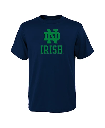 Outerstuff Big Boys and Girls Navy Notre Dame Fighting Irish Primary Logo T-Shirt
