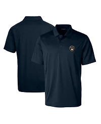 Cutter Buck Men's Navy Milwaukee Brewers Prospect Textured Stretch Big Tall Polo Shirt