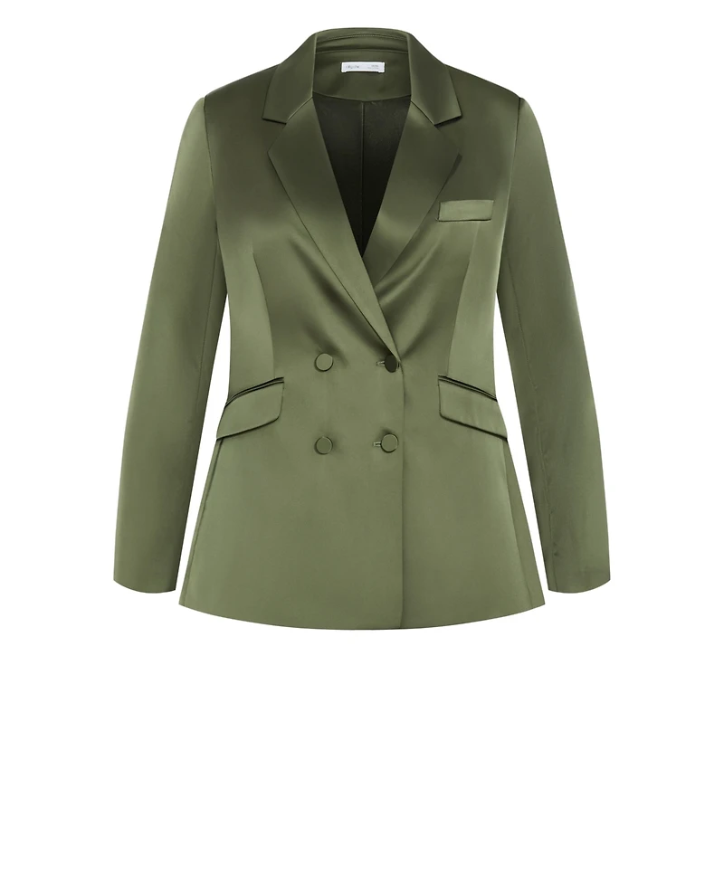 City Chic Women's Plus Rylie Satin Blazer