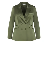 City Chic Women's Plus Rylie Satin Blazer