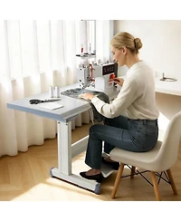 Sevorley Industrial Lockstitch Sewing Machine, 550W Servo Motor with Table Stand