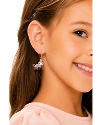 Chanteur Kids Monkey Hypoallergenic Earrings for Girls with Sterling Silver Leverbacks