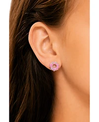 Chanteur Kids Donut Hypoallergenic Earrings for Girls with Surgical Titanium Screwbacks